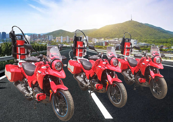 SUZUKI Fire Fighting Motorcycle Water die Zwarte en Rode Kleur 250cc koelen