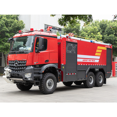 6x6 Airport Rescue ARFF Brandweer Truck Brandweermachine Airport Crash Tender Prijs China Factory