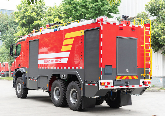 Benz 6x6 ARFF Luchthaven brandweerwagen Speciaal voertuig Prijs Luchthaven Crash Tender China Factory