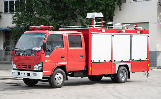ISUZU Small Rescue Fire Truck met Telescopische Licht en Reddingshulpmiddelen