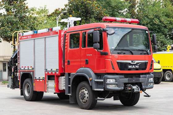 Van de de MENSENredding van Duitsland Speciale de Brandvrachtwagen met Kruk &amp; Kraan &amp; Generator