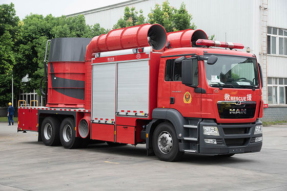 De Uitlaat van de de MENSENrook van Duitsland Speciale Brandbestrijdingsvrachtwagen met Watertank